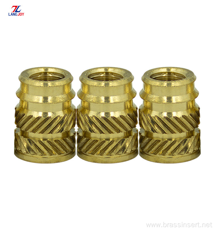 Fastener M4-M20knurled threaded insert brass nut