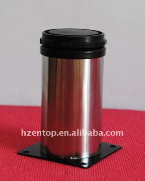 Brush finished round aluminium cabinet leg (EF-017)