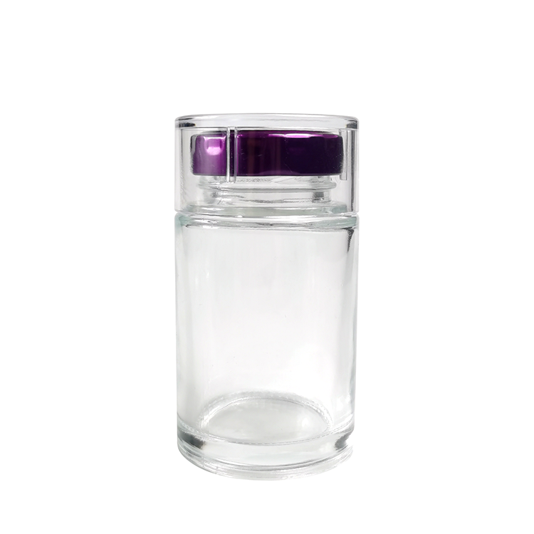 Botellas de vidrio transparente frasco de vidrio pequeño