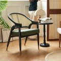 Silla de comedor clásica moderna con respaldo de ratán contemporáneo
