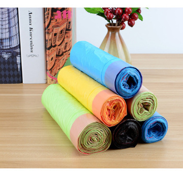 Garbage Bag Household Hand-Held Thickened One-Time Color Affordable Large Drawstring Vest Pull Plastic Bags