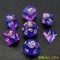 Bescon New Moonstone Dice Orchid, Polyhedral Dice Set of 7