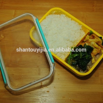 Single Layer Lunch box with buckles Transparent Lunch Box