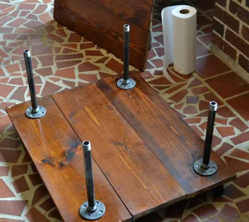 Black metal pipe furnitures