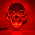 Máscara de Halloween com caveira iluminada por LED