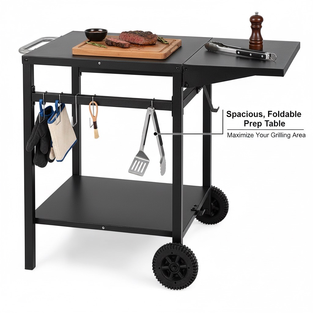 Folding BBQ Cart