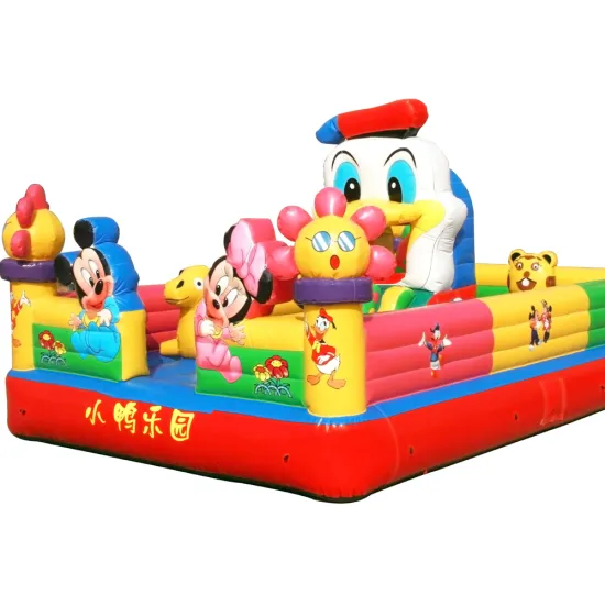 Factory Direct Small Duck Cartoon Inflatable Bounce House with Slides
