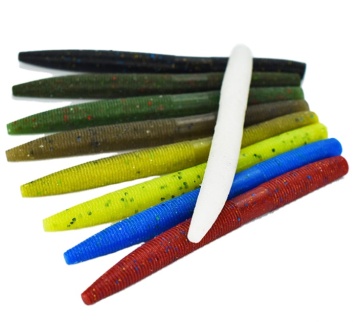 NEWMAJOR 9 Colors 8 Pcs Senko Worms Soft Stick Bait for Bass Fishing Lures
