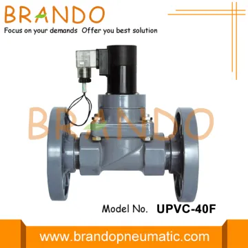 DN40 Flanged UPVC Anti Corrosion Plastic Solenoid Valve