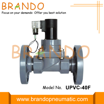 Válvula solenoide plástica de plástico de UPVC con brida de DN40