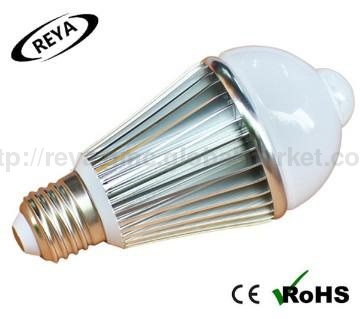 7W humen pengesan inframerah mentol LED cahaya