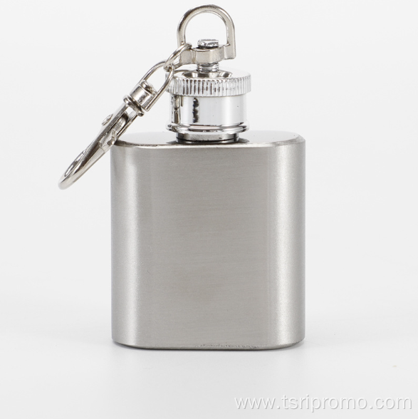 1 oz stylish compact portable flask with chain