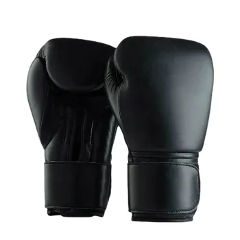 Professional Mootoro 12oz Black Boxing Gloves for Adults: Genuine Leather, Custom Logo, and Lace-Up Design