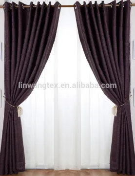 100% polyester linen look blackout curtain fabric for curtain