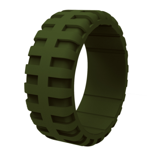 Silicone Rings Tire Tread Design Rubber Wedding Bands