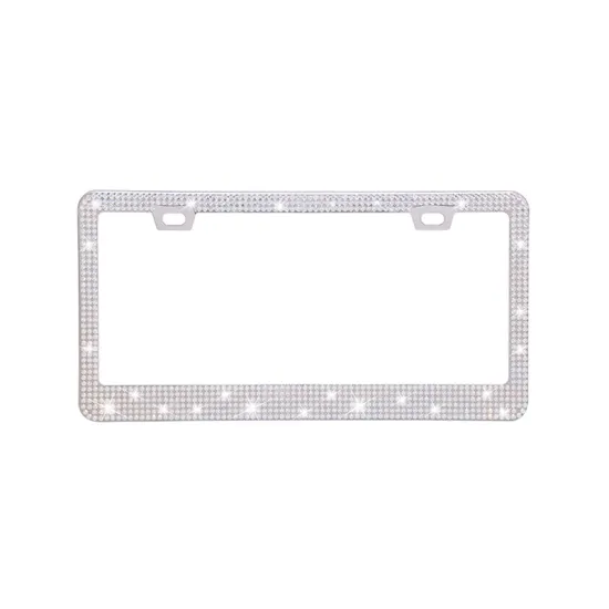 Customizable Luxury Car License Plate Frames: Bling Bling Crystal Rhinestones, Diamonds, Metal, and Stainless Steel Designs for European & USA Vehicles