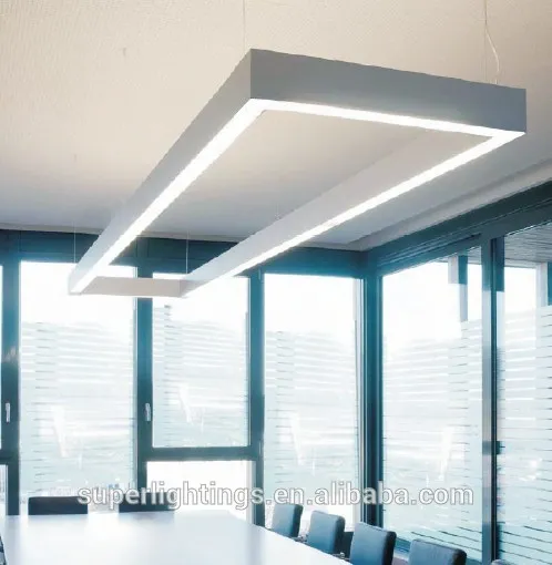 Aluminum silver led tube light office hanging light