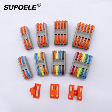 2 Pin 3 4 5 Way Push Type Quick Wire Connector Terminal Block for 32A Cable Connection