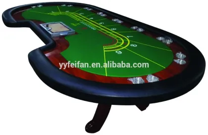 Double Cup holder casino poker table,baccarat poker table