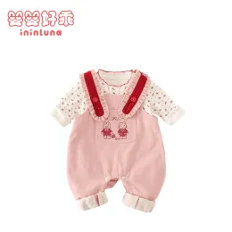 Baby Girl Spring Suspender Pants Set