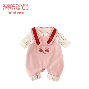 Baby Girl Spring Suspender Pants Set