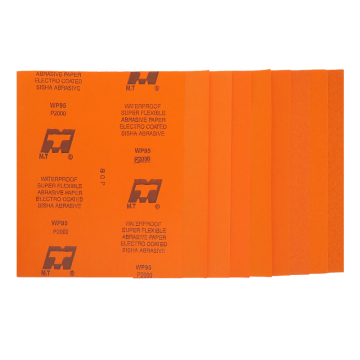 Waterproof Wet-Dry Square Orange Aluminum Oxide Abrasive Sand Paper P60-P3000 (9x11 Inch) for Glass Wood Metal