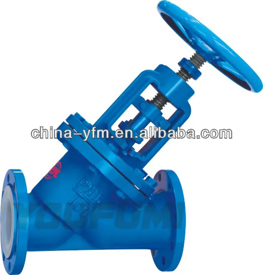 PTFE Lined DC-type Globe Valve low pressure