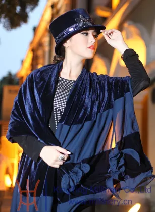 Womens Royal Blue Velvet Bridal Hats