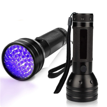 ไฟฉาย UV แบบพกพา: 51 LED Ultraviolet Torch Lamp, 395Nm สำหรับ Nail Dry, การตรวจจับปัสสาวะ PET และการระบุแมงป่อง