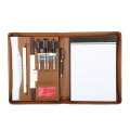 Zipper PU Leather Business Organizzatore del portfolio a foglie sciolte