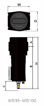 Ciclone Separator per macchina per il trattamento dell'aria compressa WS50