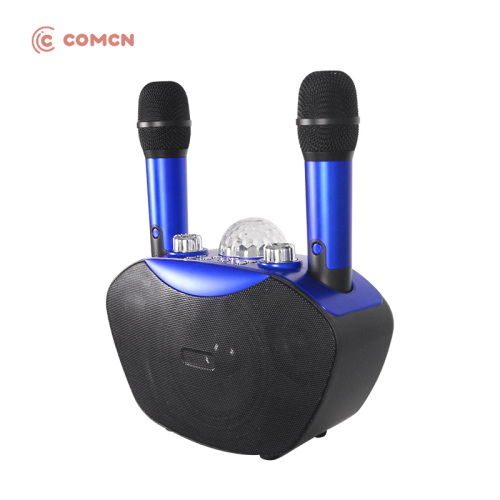 Svart Bluetooth -karaoke -högtalare med mikrofon