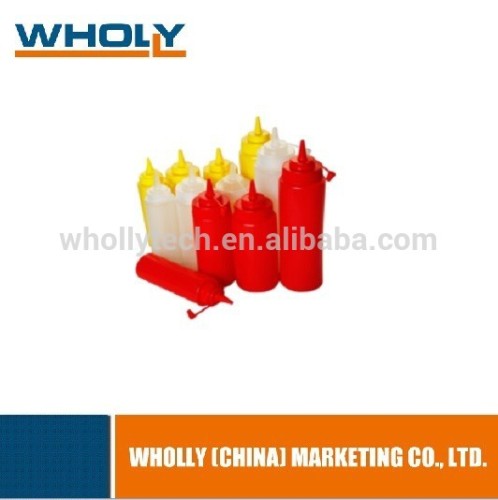 Honey Plastic Squeeze BBQ Sauce Bottle Supplier Chili Oil with Nozzle