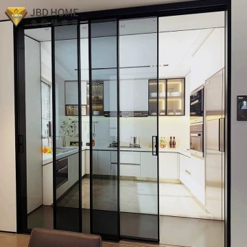 Irristatu eta pila beirazko ateak Kanpoaldea