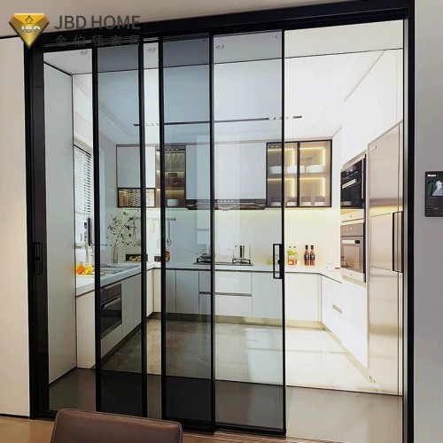 Irristatu eta pila beirazko ateak Kanpoaldea