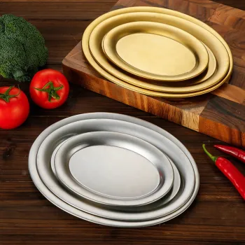 Hot Sale Modern Stainless Steel Oval BBQ Fish Steaming Tray