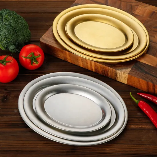 Hot Sale Modern Stainless Steel Oval BBQ Fish Steaming Tray
