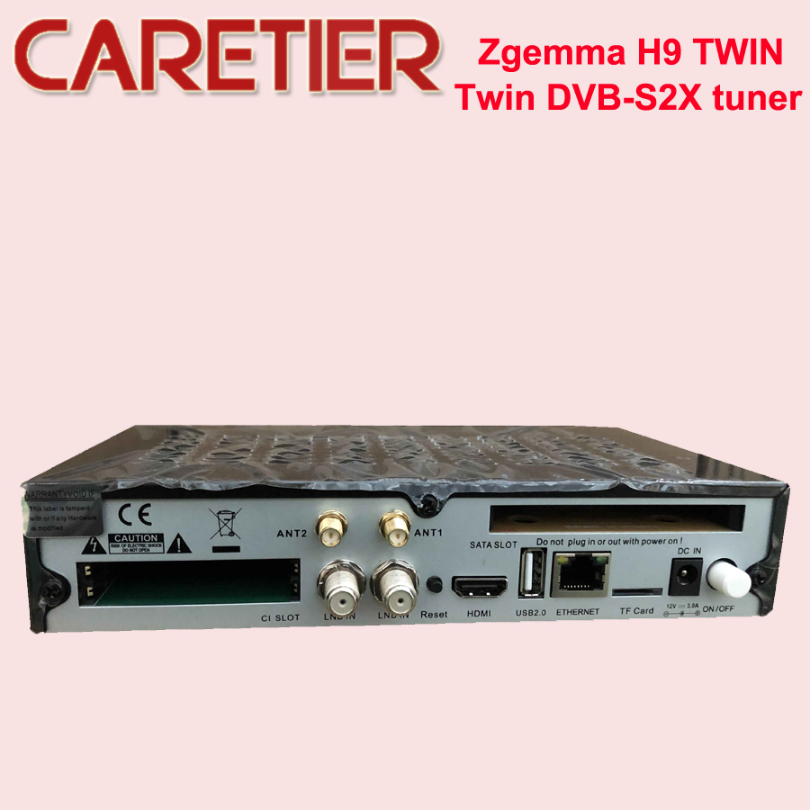 original 4K UHD Zgemma H9 TWIN 2*CI+Linux E2 2*DVB-S2X TV twin Satellite TV Receiver T2-MI WIFI Built-in