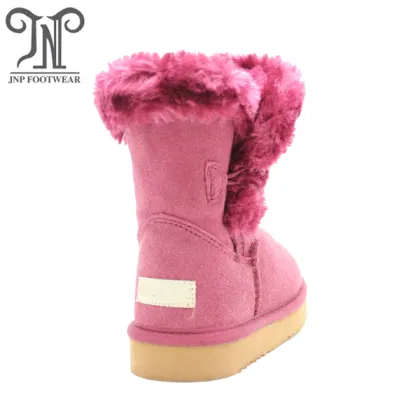 Girls Kids Fuzzy Red Boots Shoes