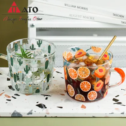 500ml Qute Scale Glass Breakfast Milk Coffe Cup