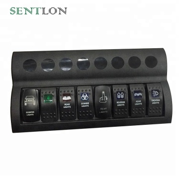 Waterproof 12V LED Rocker Switches for Cars, Boats, and Marine Use - 8Pcs/6Pcs/4Pcs