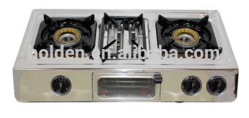 GST-T16 Stainless Steel gas stove 3 bueners India market