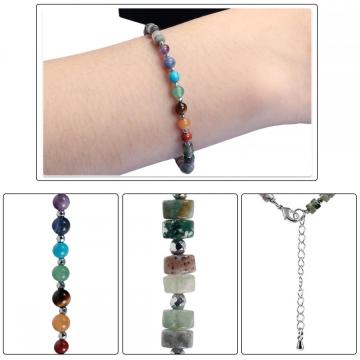 7 Chakra Yoga Meditation Bracelet Reiki Healing Crystal Stone Double Layer Natural Gemstone Beads Bangle for Women Men