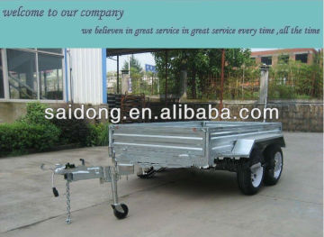 Cargo trailer box with double axles