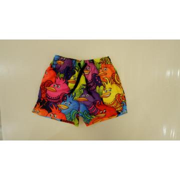 Birdie Print Beach Shorts For Boys