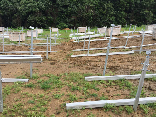 Sistema solar de alumínio do sistema de montagem da planta solar da inclinação