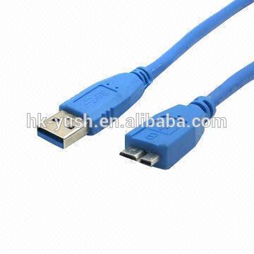 USB 3.0 Data Cable with USB 3.0 A to Micro B Plug Connector, Super Speed