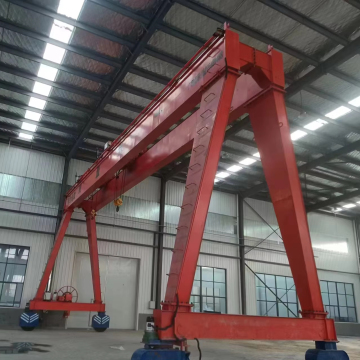 10 Ton Single Girder Rubber Tyre Gantry Crane with Mobile Hoist