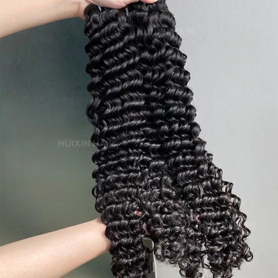 Top Quality Deep Wave 100% Raw Human Hair Bundles Wholesale