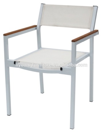 Modern Wholesale New Style Wooden arm white garden plastic chairs stackable designer metal outdoor chair